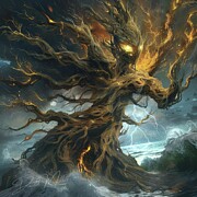 The Birtrh of Driftwood Digital Art by David Miller
