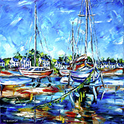 The Boats Of Brittany Painting by Mirek Kuzniar