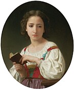 The Book of Hours 1867 Mixed Media by William-Adolphe Bouguereau