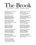 The Brook - Alfred, Lord Tennyson Poem - Literature - Typography Print 1 Digital Art by Studio Grafiikka