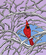 The Cardinal Painting by Mike Stanko The Cardinal Painting by Mike Stanko