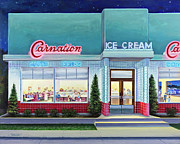 The Carnation Ice Cream Shop Painting by Randy Welborn