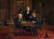 The Chess Players 1876 Painting by Thomas Eakins