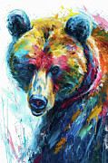 The Colorful Grizzly 2 Painting by Tina LeCour The Colorful Grizzly 2 Painting by Tina LeCour