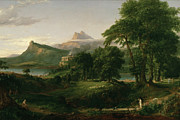 The Course of Empire The Arcadian or Pastoral State 1834 Painting by Thomas Cole