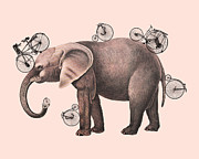 The Curious Elephant Digital Art by Madame Memento