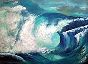 The Curl Painting by Vallee Johnson The Curl Painting by Vallee Johnson