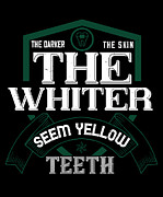 The darker the skin the whiter seem yellow teeth Digital Art by Jacob Zelazny