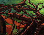 The Deep Woods - Right Diptyque Painting by Sv Bell The Deep Woods - Right Diptyque Painting by Sv Bell