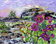 The Desert Blooms American Southwest Landscape Painting by Ginette Callaway