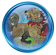 the Dog Painting by Tom Dashnyam Otgontugs