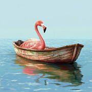The Drifting Flamingo Ai Art by Lori Lea Studios The Drifting Flamingo Ai Art by Lori Lea Studios