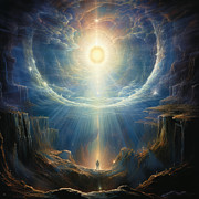 The Face You Cannot See - An Artistic Dialogue with Divine Mystery Painting by Lourry Legarde