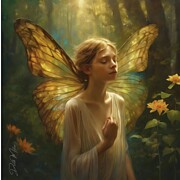 The Fairy I Met in My Garden Digital Art by David Miller