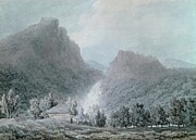 The Falls of Lodore - John Robert Cozens Digital Art by Samuel HUYNH
