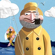 The Fisherman  Mixed Media by Tammy Lee Bradley