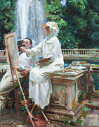 The Fountain Villa Torlonia Frascati Italy by John Singer Sargent 1907 Painting by John singer Sargent