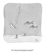 The Fourth of July Already Drawing by Peter C Vey