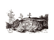 The Gardening Shed - October 2023 Drawing by Joseph A Langley