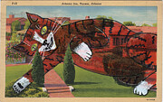 The Giant Tabby Cat of Tucson Arizona Painting by Jo Potocki