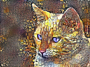 The Golden Cat Digital Art by Elisabeth Lucas