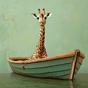 The Great Giraffe Voyage Ai Art by Lori Lea Studios The Great Giraffe Voyage Ai Art by Lori Lea Studios