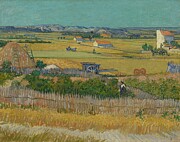 The Harvest 1888 by Vincent Van Gogh Painting by Vincent Van Gogh