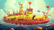 The Immersive Voyage of the Beatles Yellow Submarine #3 Digital Art by Antonios Valamontes The Immersive Voyage of the Beatles Yellow Submarine #3 Digital Art by Antonios Valamontes