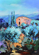 The Italian Chapel among the Olive Trees Painting by Elise Palmigiani