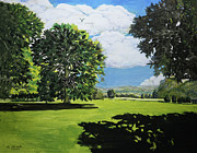 The Jones' Backyard Painting by NL Galbraith