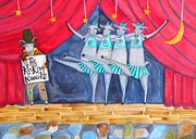 The Kicking Nannies All Star Goat Show Painting by Jo Potocki