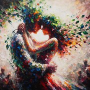 The Kiss - 30 Digital Art by Evocative Art