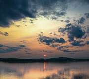 The Last Sunset of May on the Hudson River Photograph by John Morzen