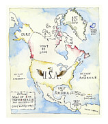 The Latest Authorized Nearly Legal Map of the United States Painting by Barry Blitt