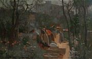 The laundresses, 1894. Leather Museum, Igualada. Catalonia. Painting by Gaspar Camps i Junyent -1874-1942-