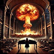 The Library - Pages of Destruction Photograph by Abbie Shores Aka Frankie Shifter