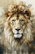 The Majestic Lion Painting by Tina LeCour The Majestic Lion Painting by Tina LeCour