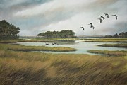 The Marsh After the Rain Painting by Willie Crockett The Marsh After the Rain Painting by Willie Crockett