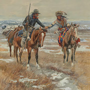 The Meeting Painting by Charles Marion Russell