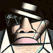 Miami Beach Nightclub Doorman Bouncer Art Print Painting by Tommervik