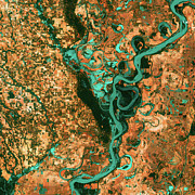 the Mississippi River Viewed from Space Photograph by Nasa