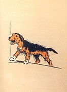 The Mongrel Puppy Book 1912, Top of the stairs Drawing by Cecil Aldin