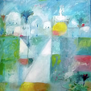 The nile at dawn Painting by Elhamy Naguib