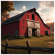 The old red barn Digital Art by Greg Joens The old red barn Digital Art by Greg Joens