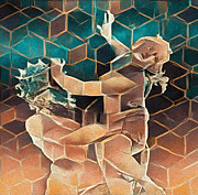Il Ratto Di Proserpina in Geometric Pattern - Urban Art inspired by Gian Bernini Digital Art by Hidden Style Store