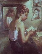 'The Reading', 20th century. Painting by Josep Maria Mallol Suazo -1910-1986-