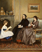The recital Painting by Gustave Leonard de Jonghe
