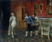 THE RECOMMENDED ONE - XIX CENTURY - 45x56 - LATE CUSTOMS. Painting by Jose Jimenez Aranda -1837-1903-