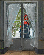 The Red Kerchief Painting by Claude Monet