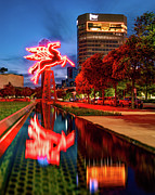 The Red Pegasus Neon in Downtown Dallas Texas Photograph by Gregory Ballos The Red Pegasus Neon in Downtown Dallas Texas Photograph by Gregory Ballos